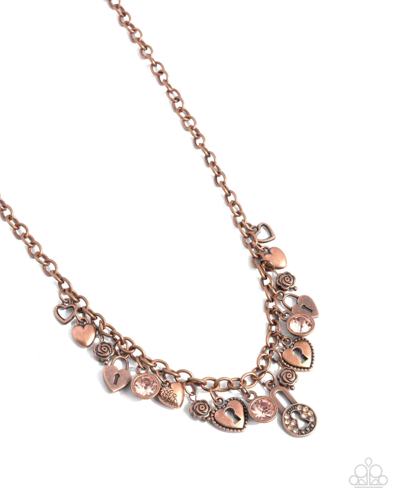 Paparazzi Necklace – Locks Of Love – Copper