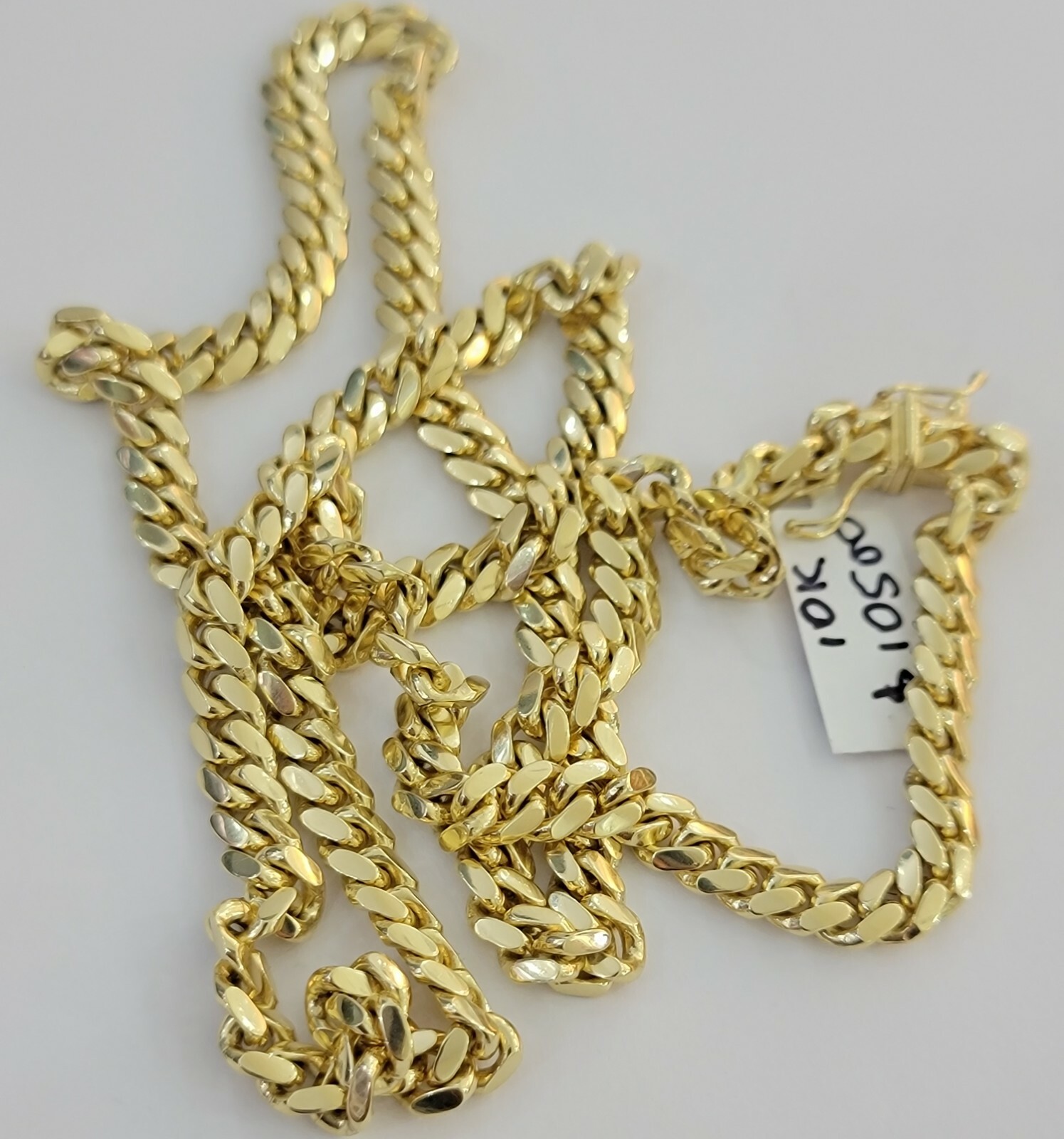 Solid 10k Gold Miami Cuban Link Chain Necklace 6mm 20″/22″ Men 10kt Yellow Gold