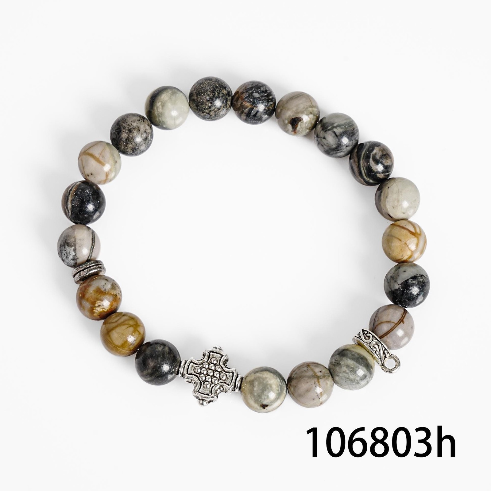 8mm Mixed Natural Gemstone Bracelet Multicolor Healing Round Beads For Man Woman