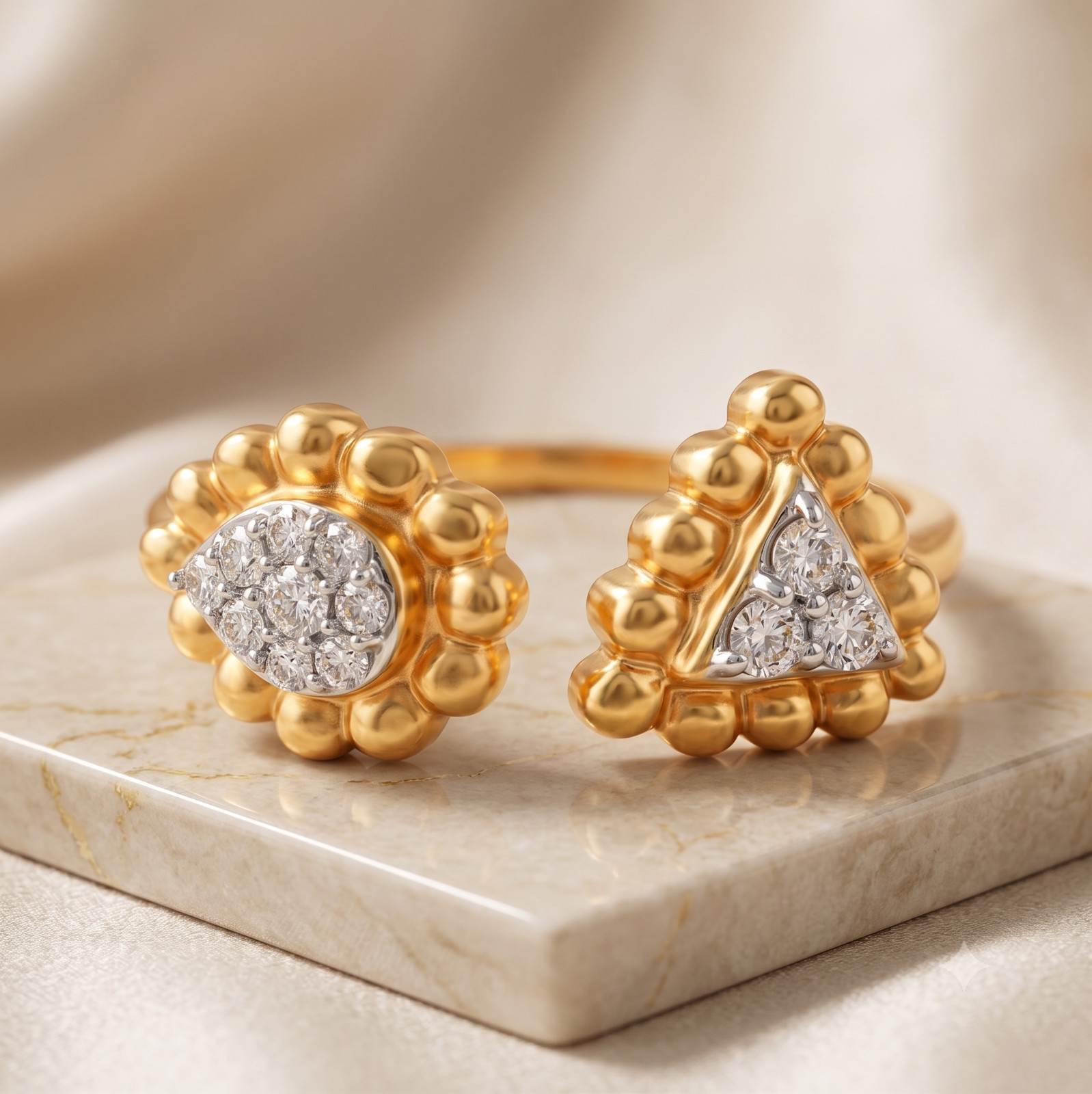 Discover the Beauty of Natural Diamonds with Our 18K Yellow Gold Ring Collection