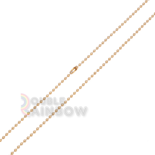 C21 20-30″MEN Stainless Steel Gold Ball chain Necklace link MILITARY id dog tag