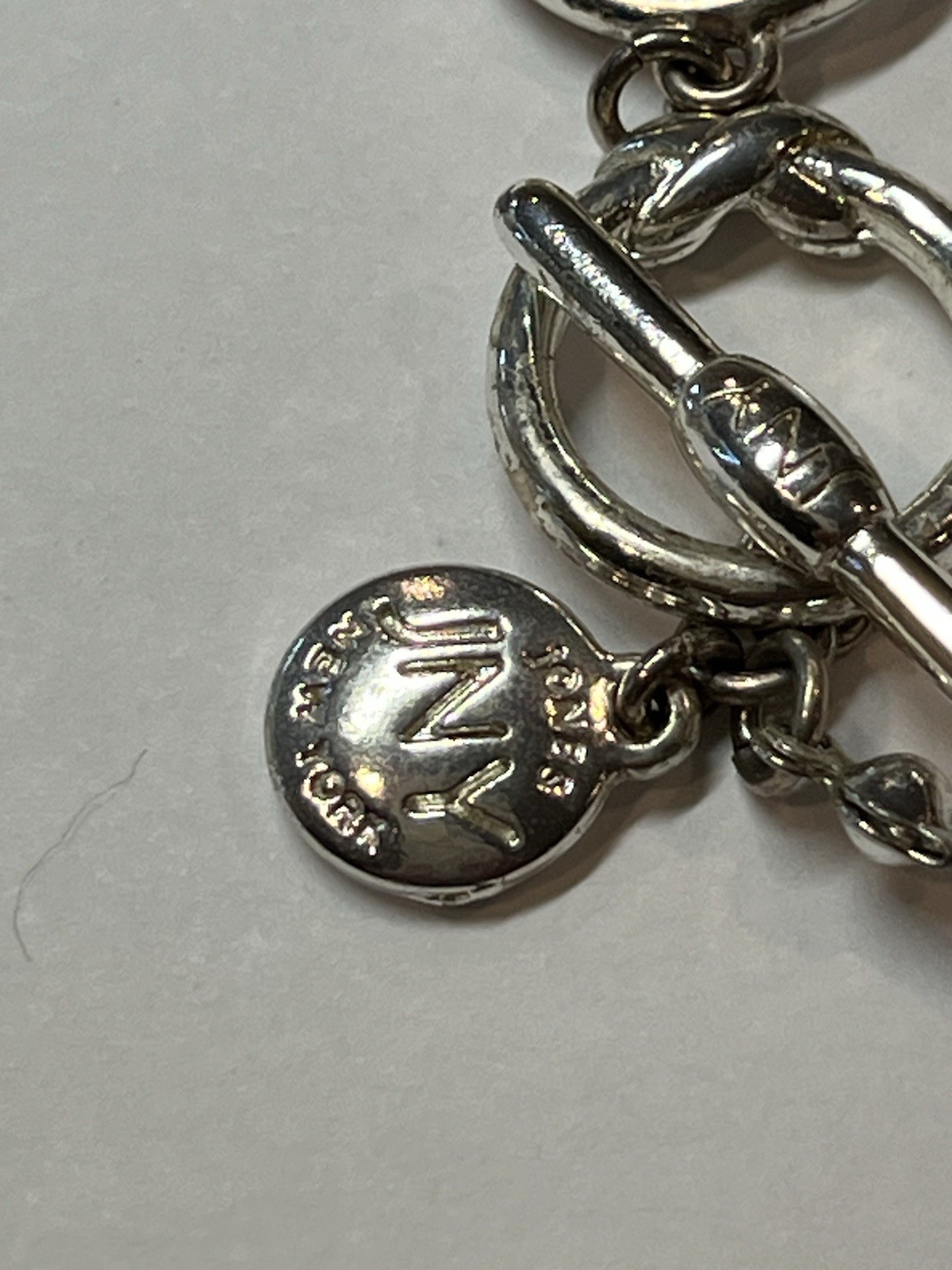 Vintage Jones of New York Statement Silver Tone Necklace Jewelry Hammered