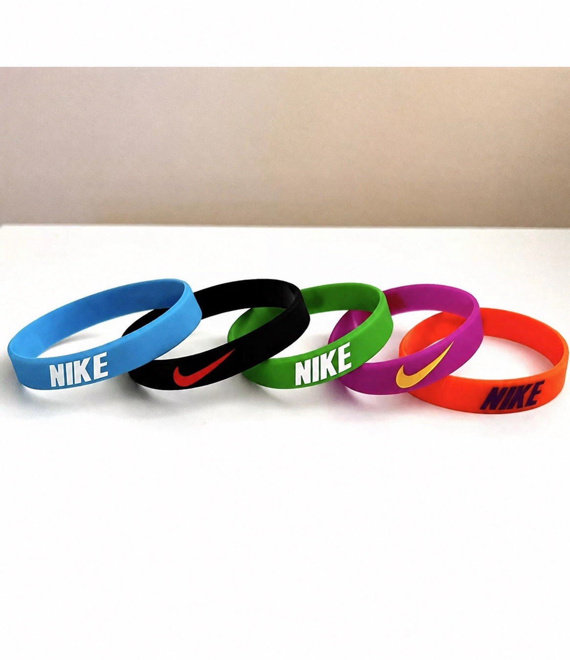 5 Pack of Nike Silicone Wristband Bracelets