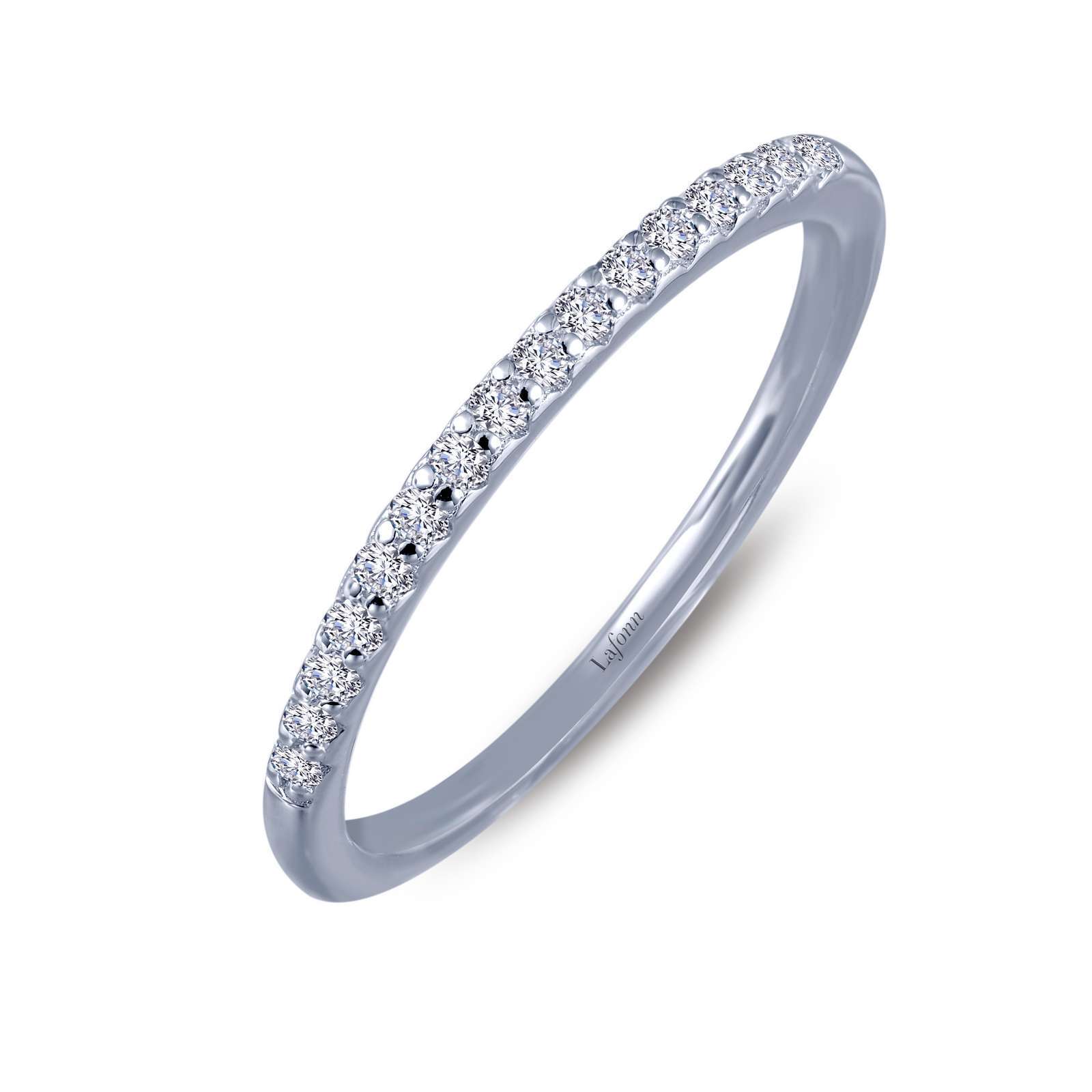 *BRAND NEW* Sterling Silver Platinum-Bonded 0.21CTW Diamond Half-Eternity Band