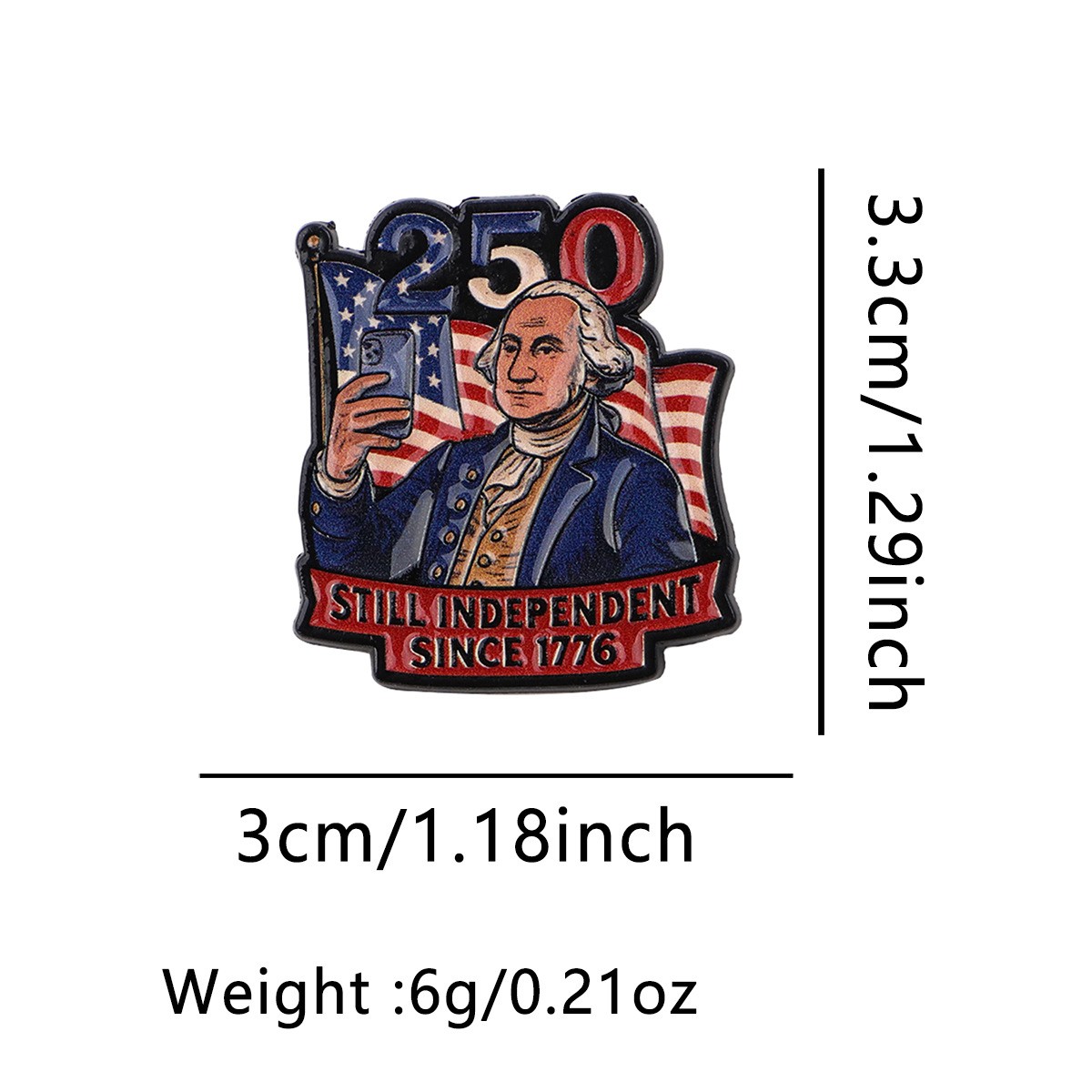 America 250Th Birthday Enamel Pins,250 Years Anniversary Metal Brooch pin