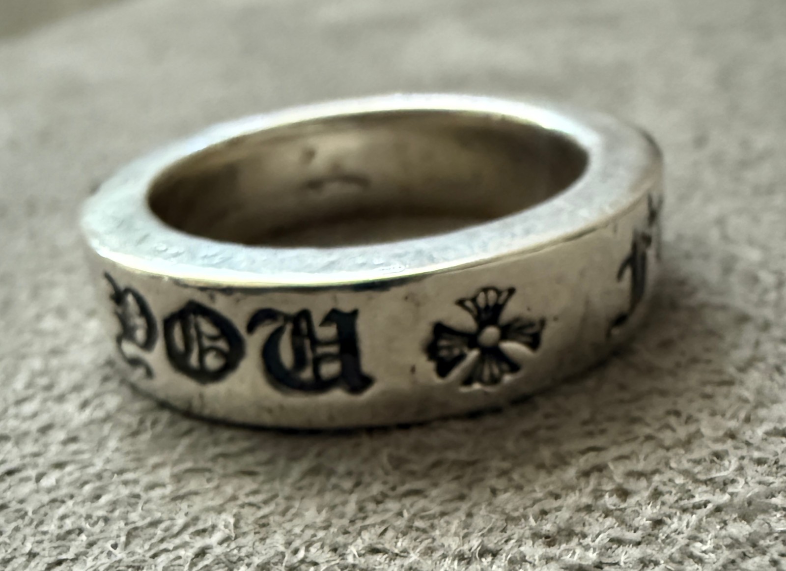 Chrome Hearts Fxxk You Spacer Ring 6mm 🔥 Best Price *Pre Owned* 2003 Size 9.5