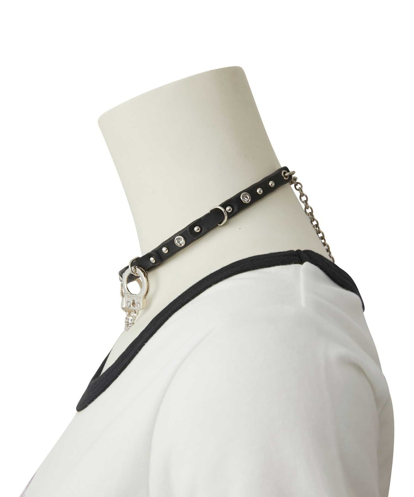 HYSTERIC GLAMOUR WOMEN HANDCUFFS Leather Choker Black Japan Authentic Japan