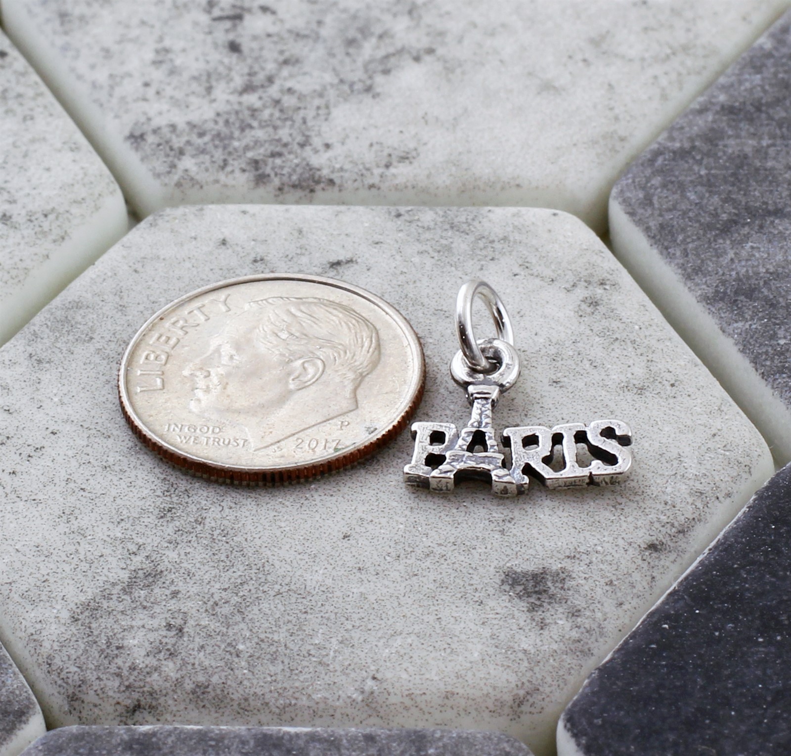 925 Sterling Silver Paris-Eiffel Tower Charm Pendant
