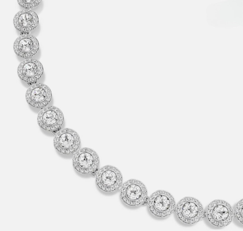 Swarovski Una Angelic Tennis Necklace – Clear Crystal Silver Chain Gift +box US