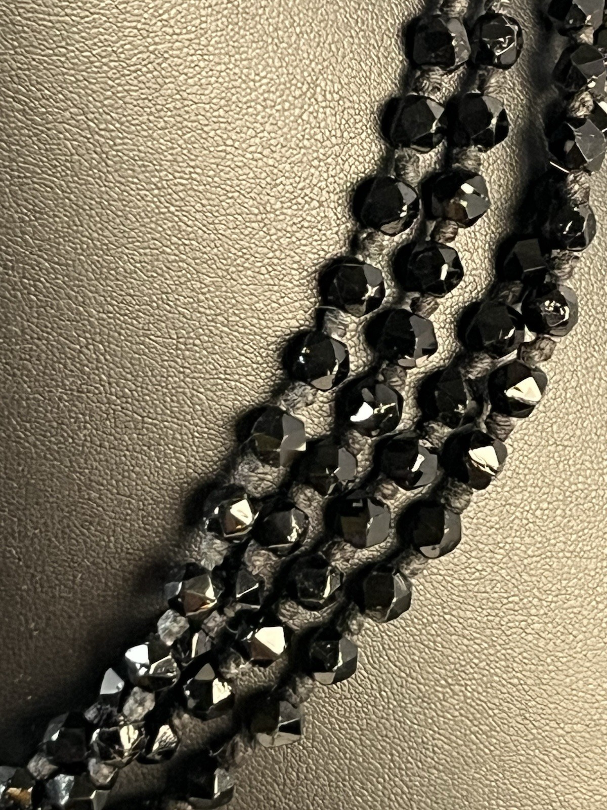 Vintage White Glass Necklace & Earring Set w/ Bonus Black Glass Necklace