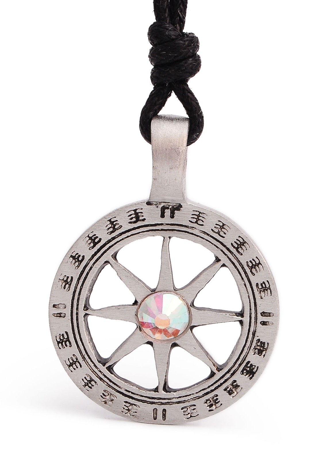 Color Mayan Sun Symbol Silver Necklace Pendant Jewelry