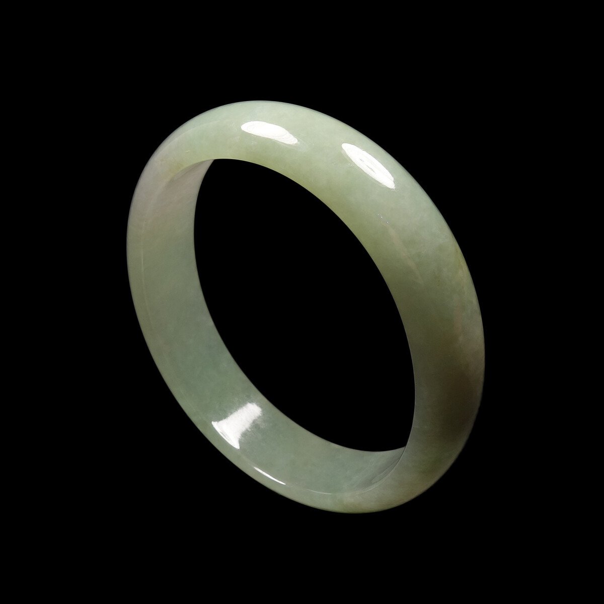 53mm Certified A 100% Natural Lavender Green Jadeite Jade Bangle Bracelet 11963