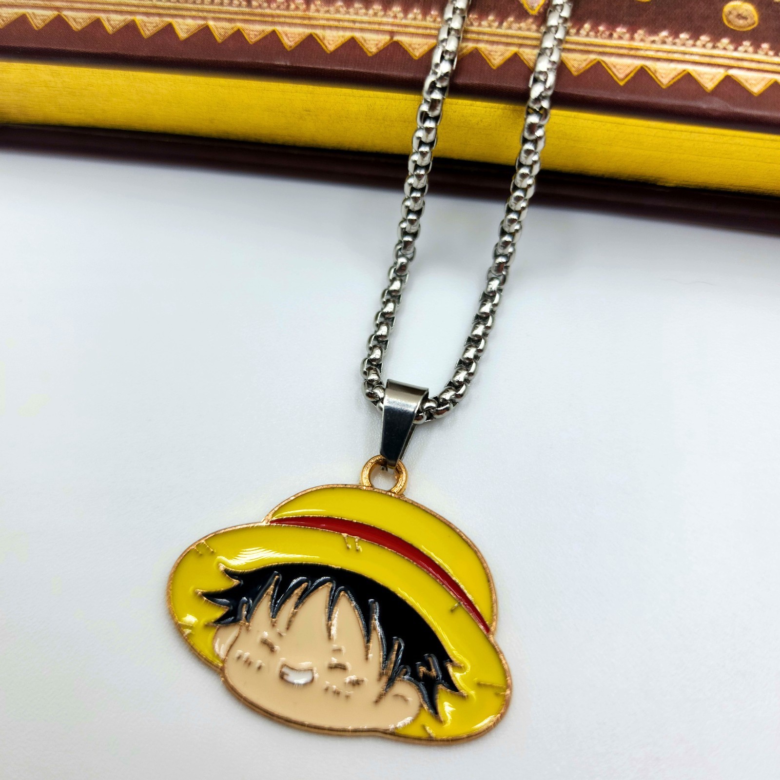 Set Of 2 One Piece Necklaces Straw Hat Luffy Zoro Anime Jewelry Pendant 23.5″ in