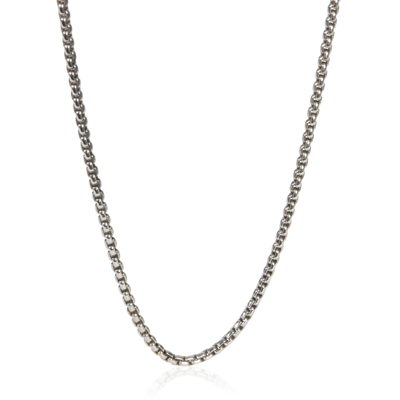 David Yurman Sterling Silver Box Chain Necklace