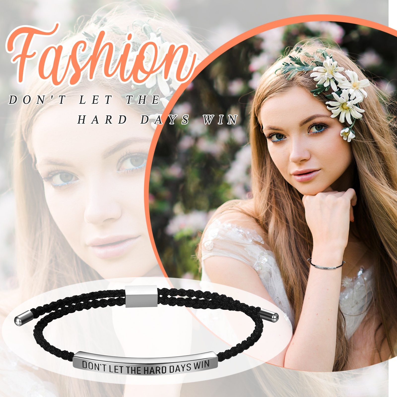 Don’t Let The Hard Days Win Saying Braided Wrap Bracelet For Son Daughter Gift