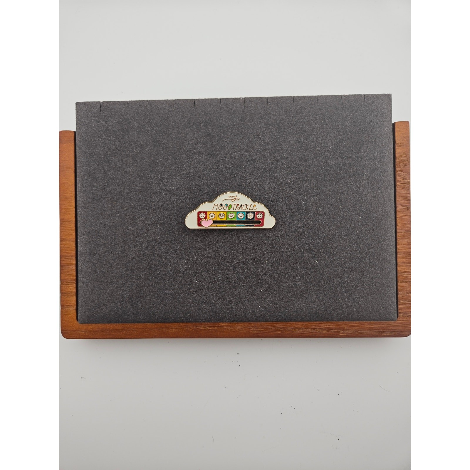 My Mood Tracker Brooch Pin Rainbow Cloud Mental Health Healthcare Teacher