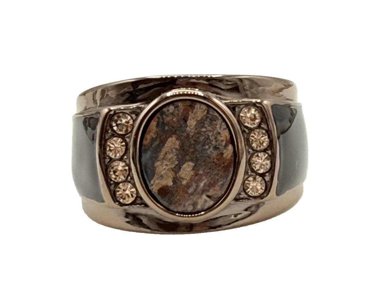 Unisex Tusk TK 316 Stainless Steel Jasper Ring Size 9