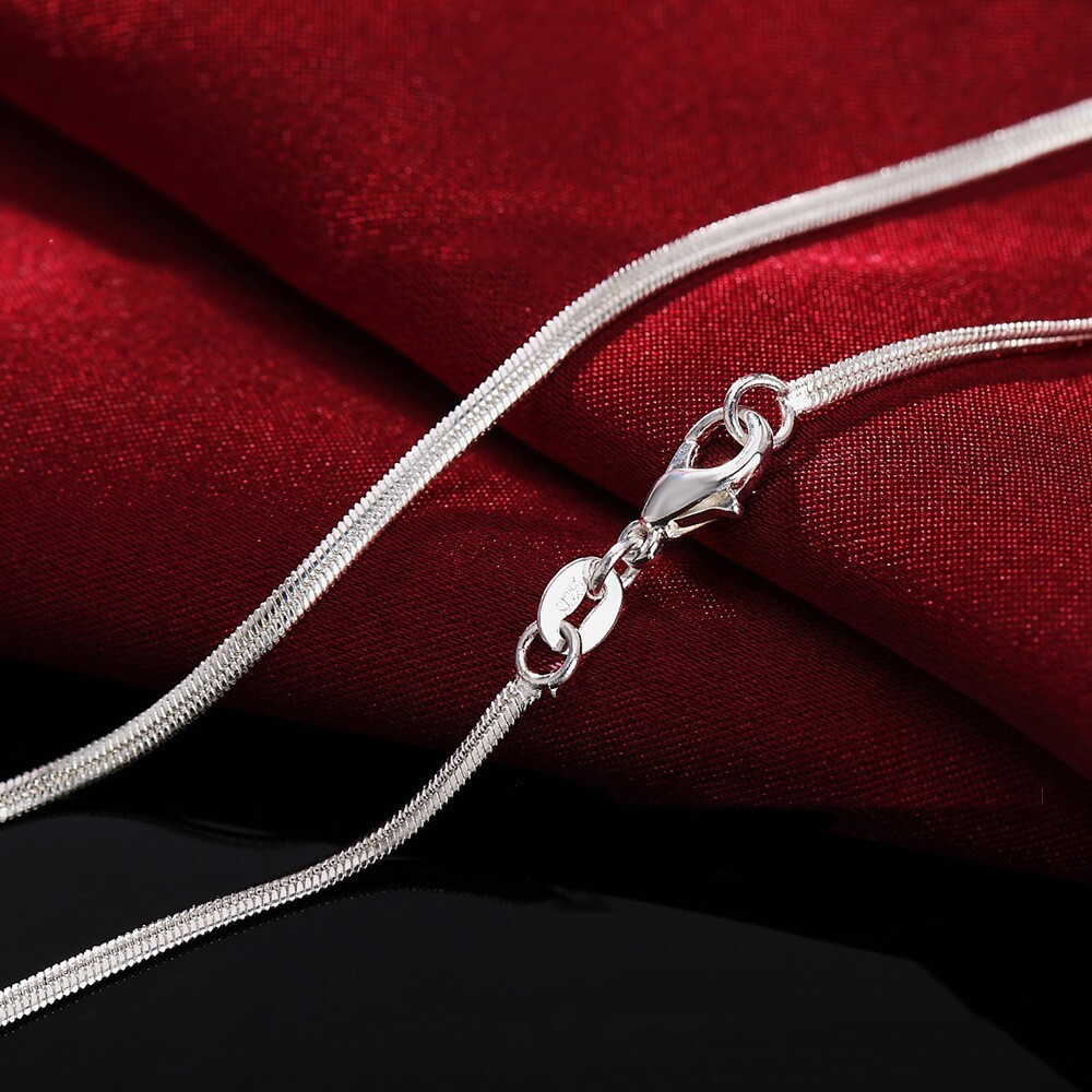 16″-30″ Men Women 925 Sterling Silver Herringbone 2mm Flat Chain Necklace #N271