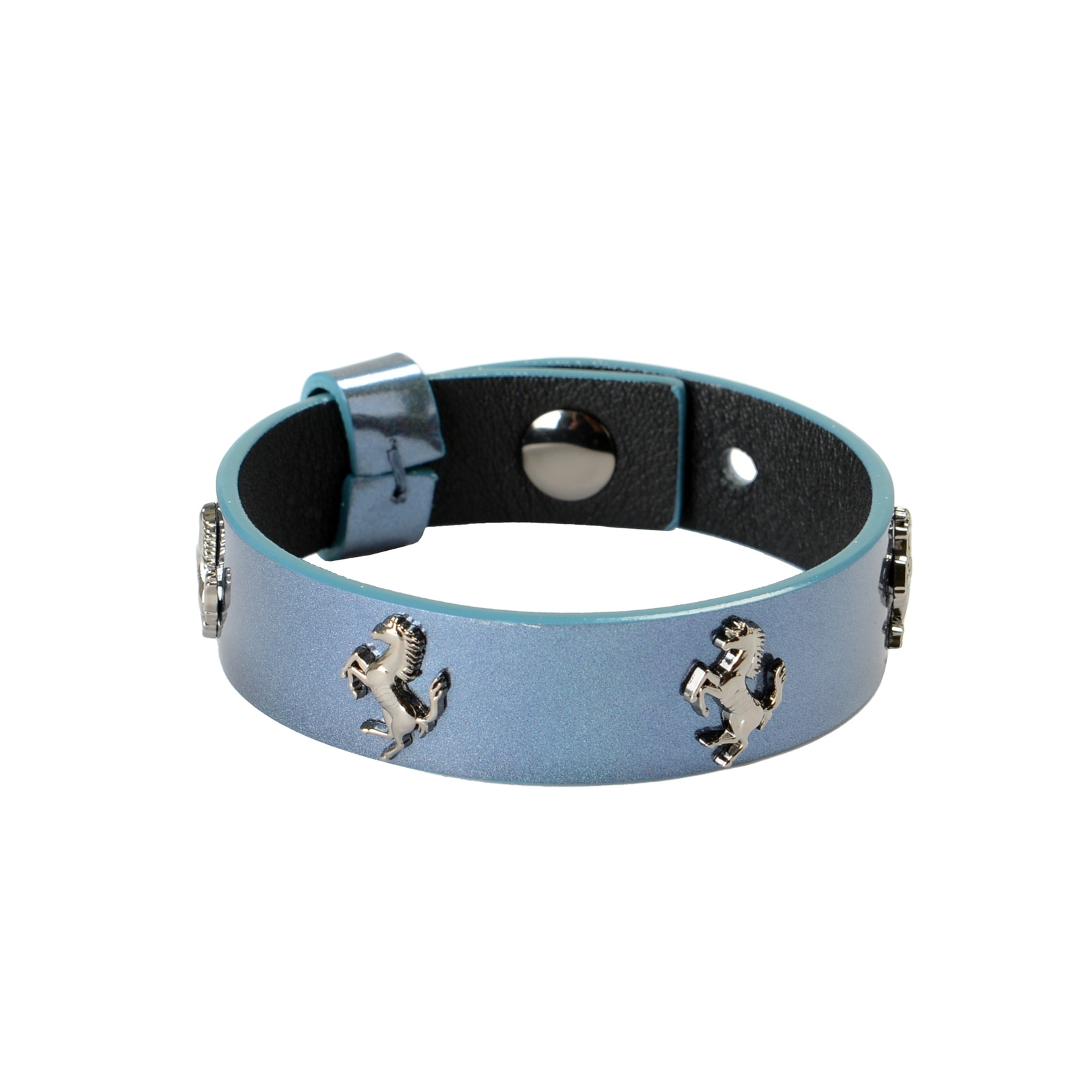 Scuderia Ferrari Blue “Hypersonic” Single Coil 100% Leather Bracelet