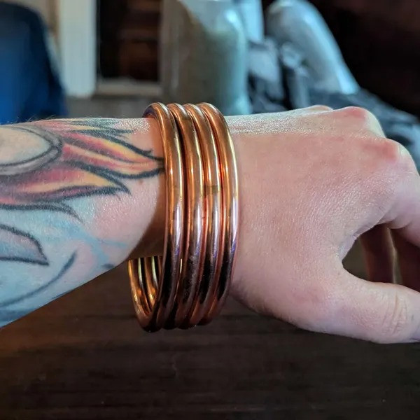 100% pure copper Thick Copper Bangle: Handmade Healing Cuff Bracelet
