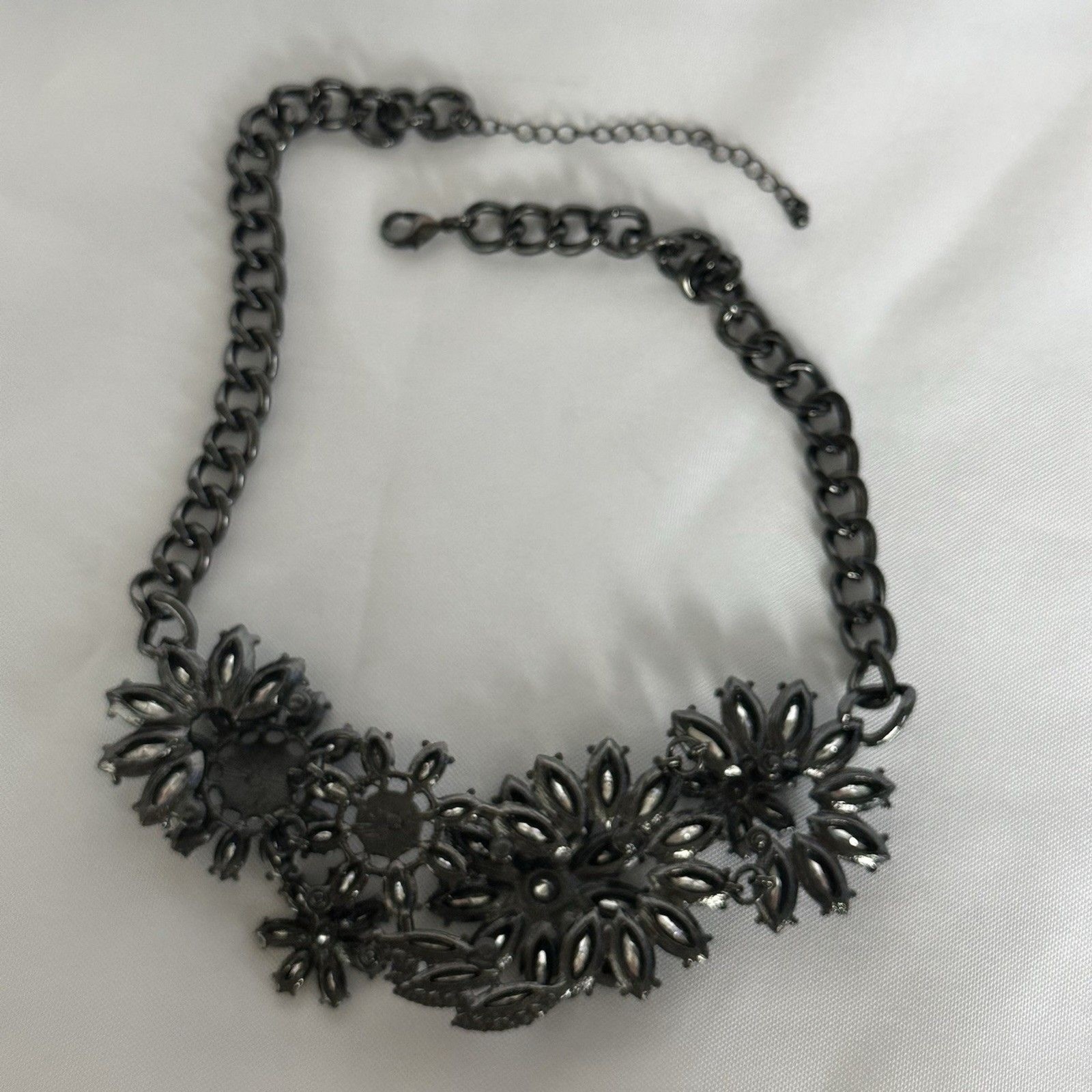 Joan Rivers Classic Collection Bouquet Garden Vintage Blue Statement Necklace