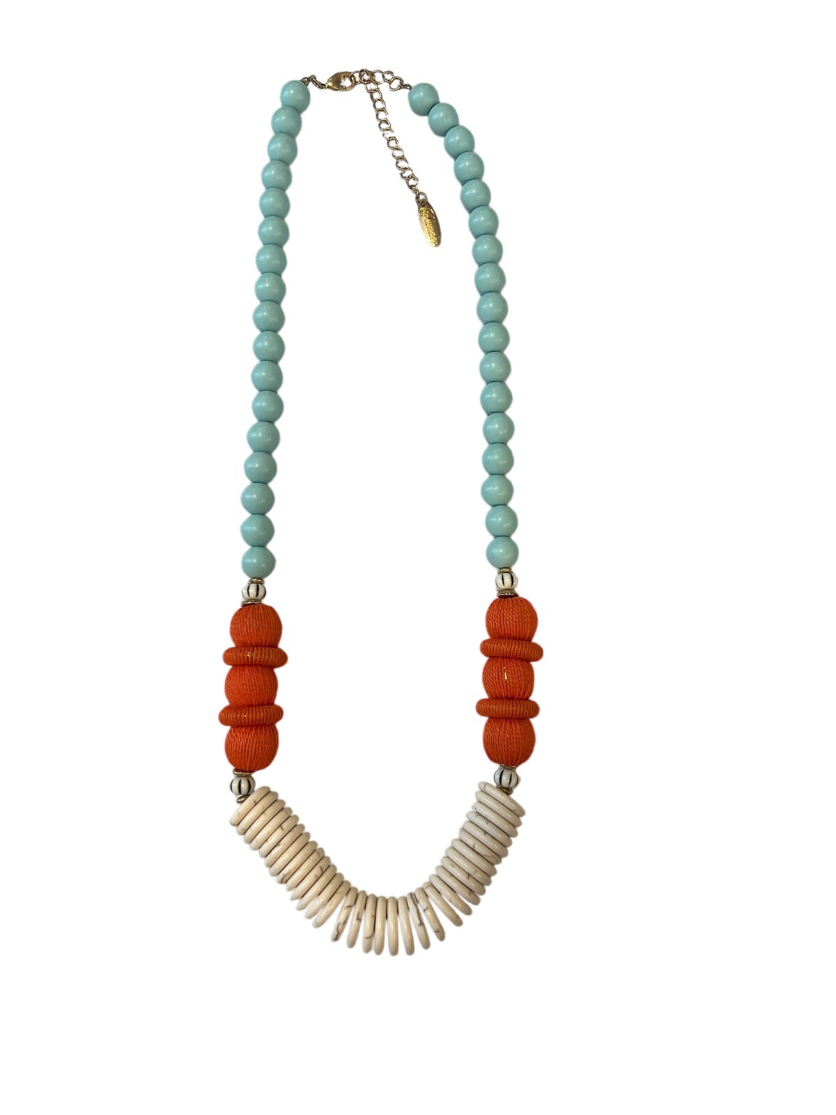Plunder Necklace JESSIE RAE – 28″-31″ ADJ (PN1877) New Turquoise Beads Orange
