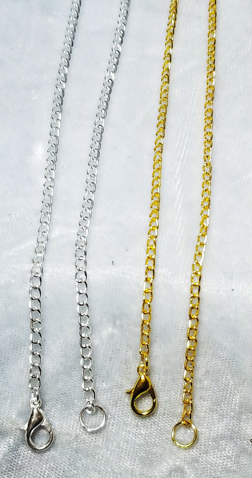 2x4mm Delicate Iron Curb Chain Necklace bracelet Silver Gold OR Stainless Steel