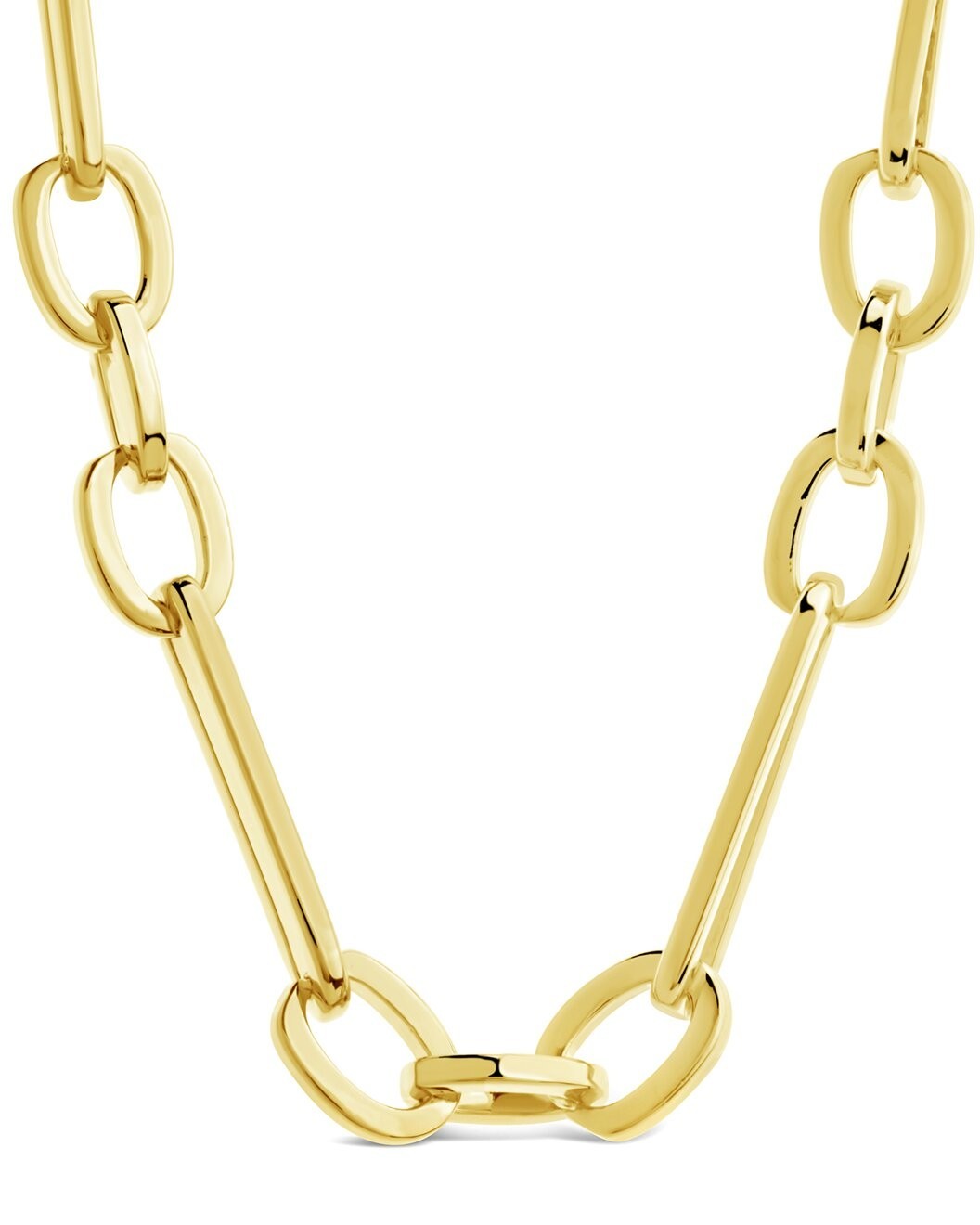 Sterling Forever $56 14K Gold Plated Carmen 16-18” Chain Link Necklace NWT