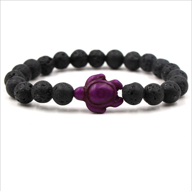 Ocean Sea Turtle Bracelets Healing Diffuser Beach Beaded Jewelry For Men Women