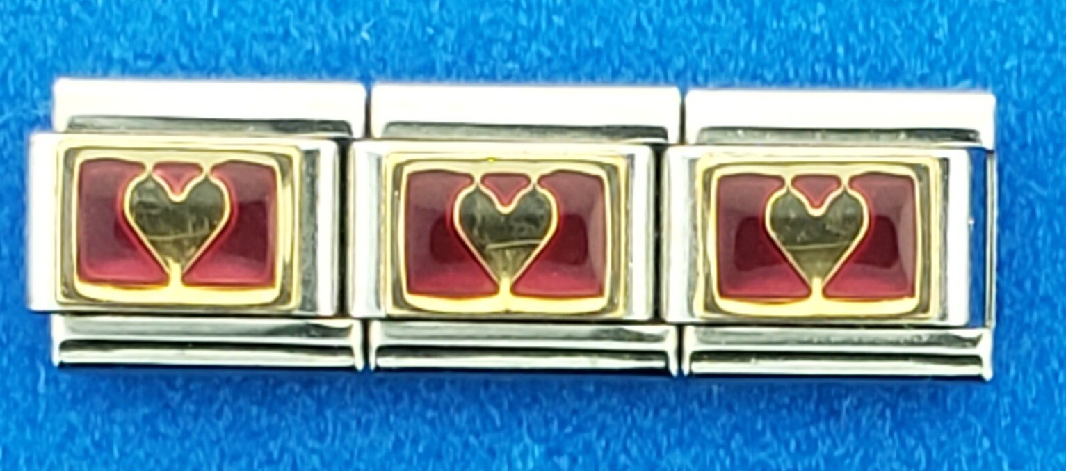 Nomination 18k Gold Heart Red Enamel Charm