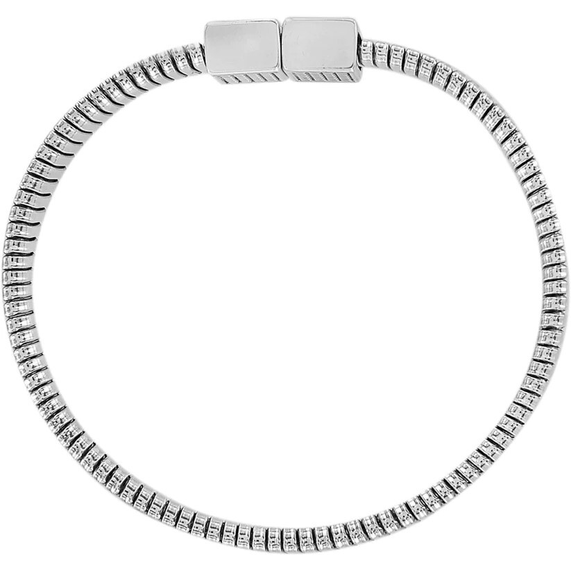 NWTag Brighton MERIDIAN ZENITH TUBOGAS Soft Silver Crystals Bangle MSRP $78