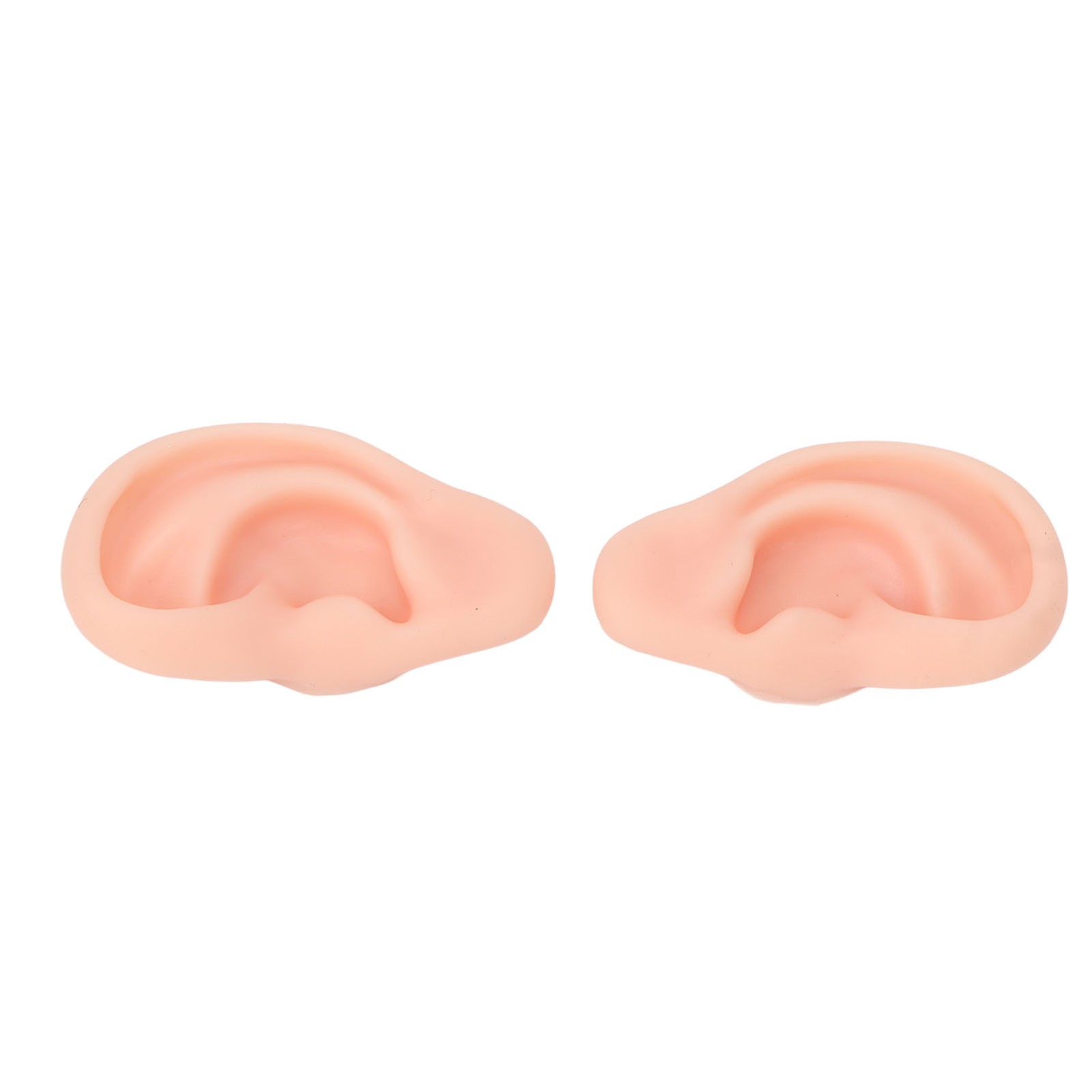 1 Pair Silicone Ear Model Soft For Piercing Exercise (Light Skin)