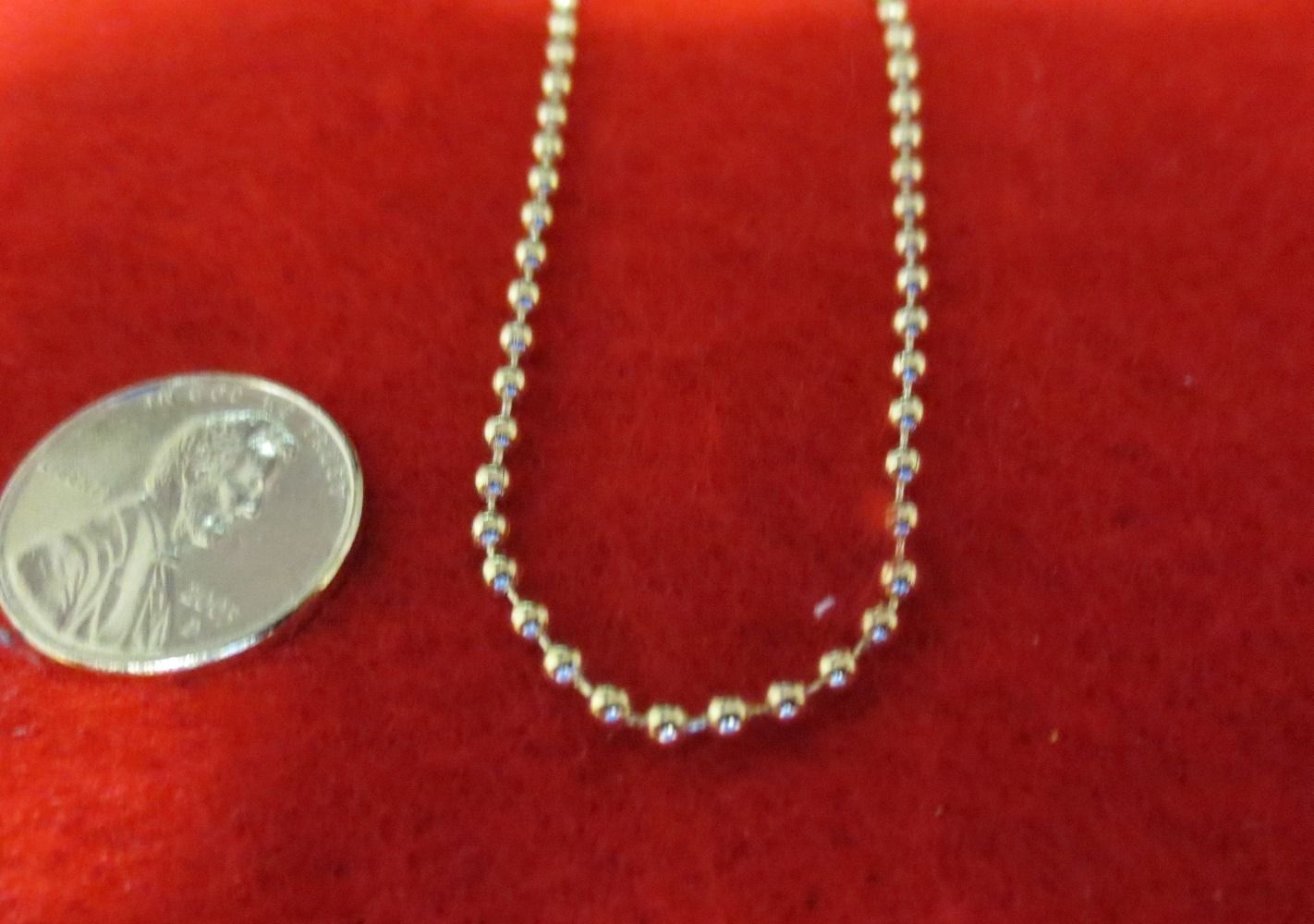 WHOLESALE LOT OF 10 14 KT GOLD EP 7 INCH BALL CHAIN BRACELETS
