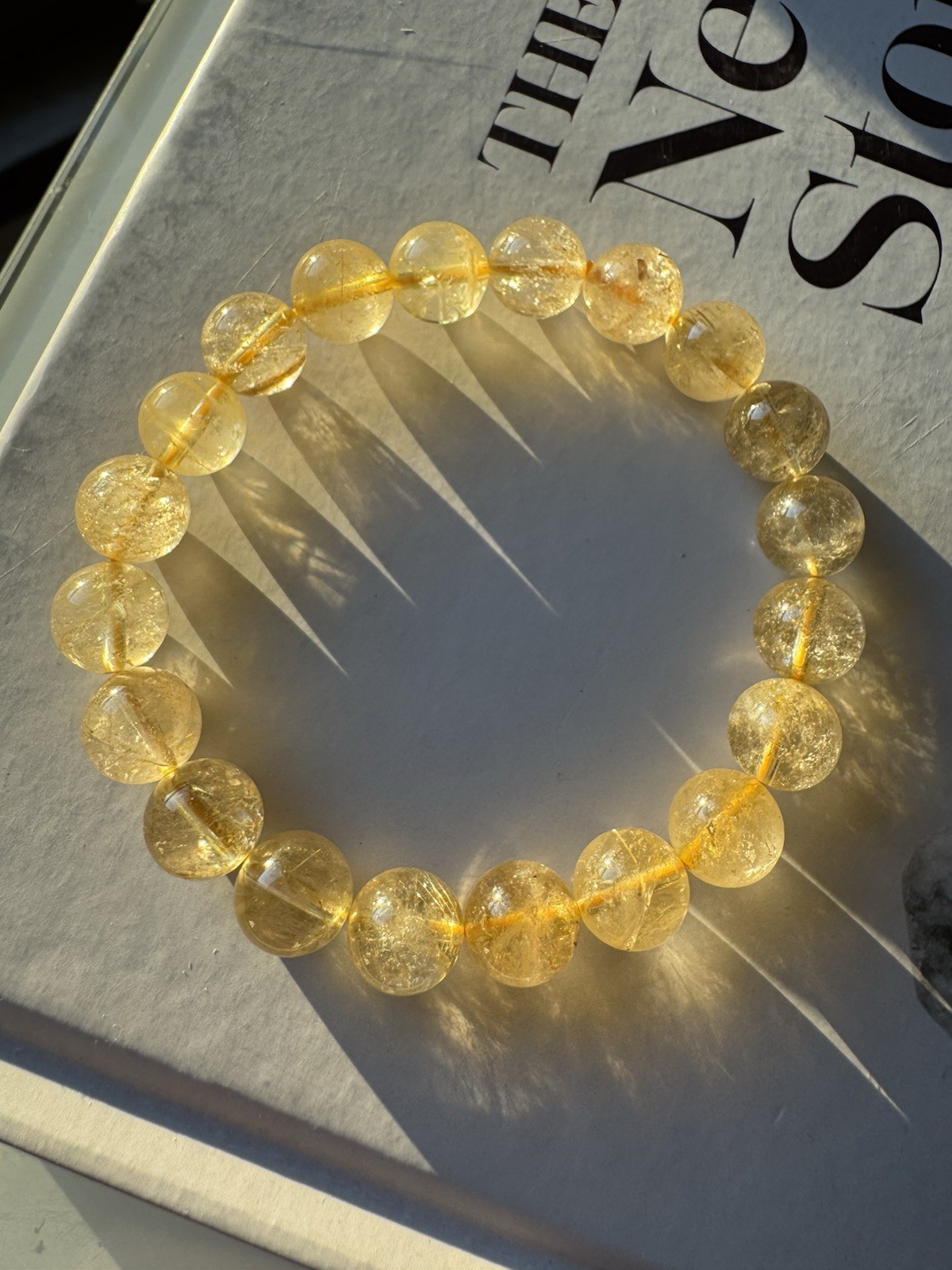 Rutilated Quartz Bracelet Natural Stones 10mm