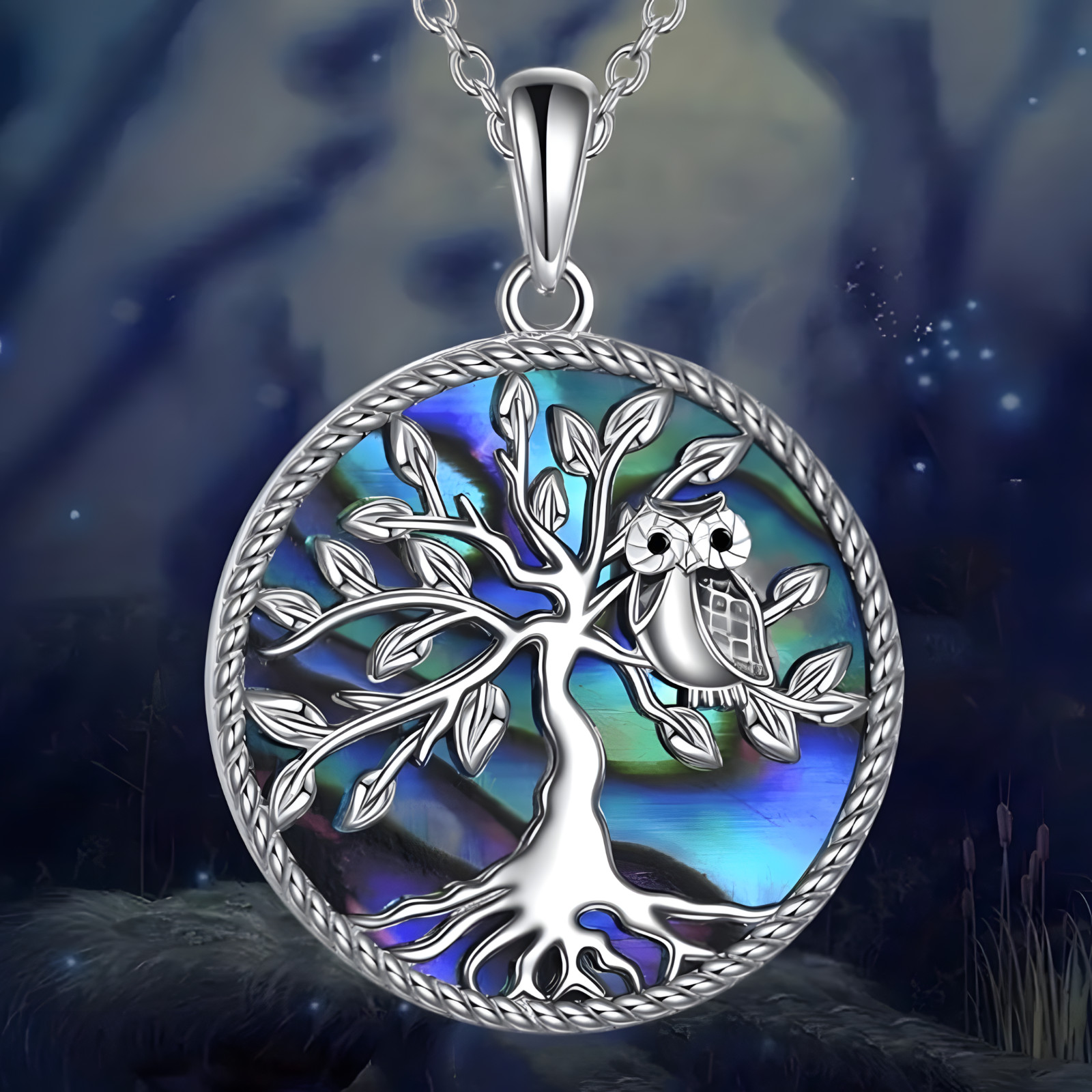 Blue Ocean Turtle Pendant Necklace 45cm + 5cm Adjustable Chain 2.6cm Drop B36