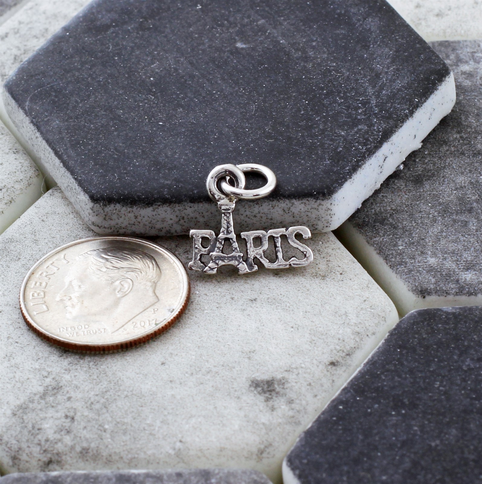 925 Sterling Silver Paris-Eiffel Tower Charm Pendant