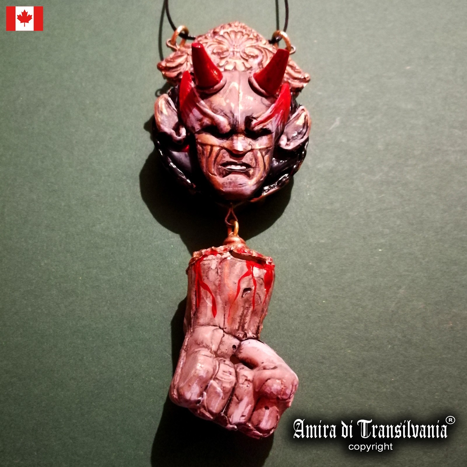 Black Magic Force Dark Gothic Jewelry Punk Chunky Necklace Amulet Pendant Moloch