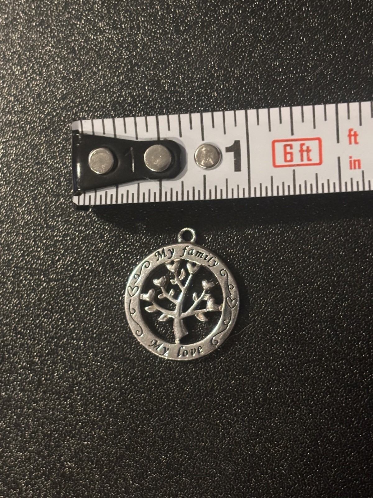 Sterling Silver Charm “My family my love” tree pendant, jewelry, gift