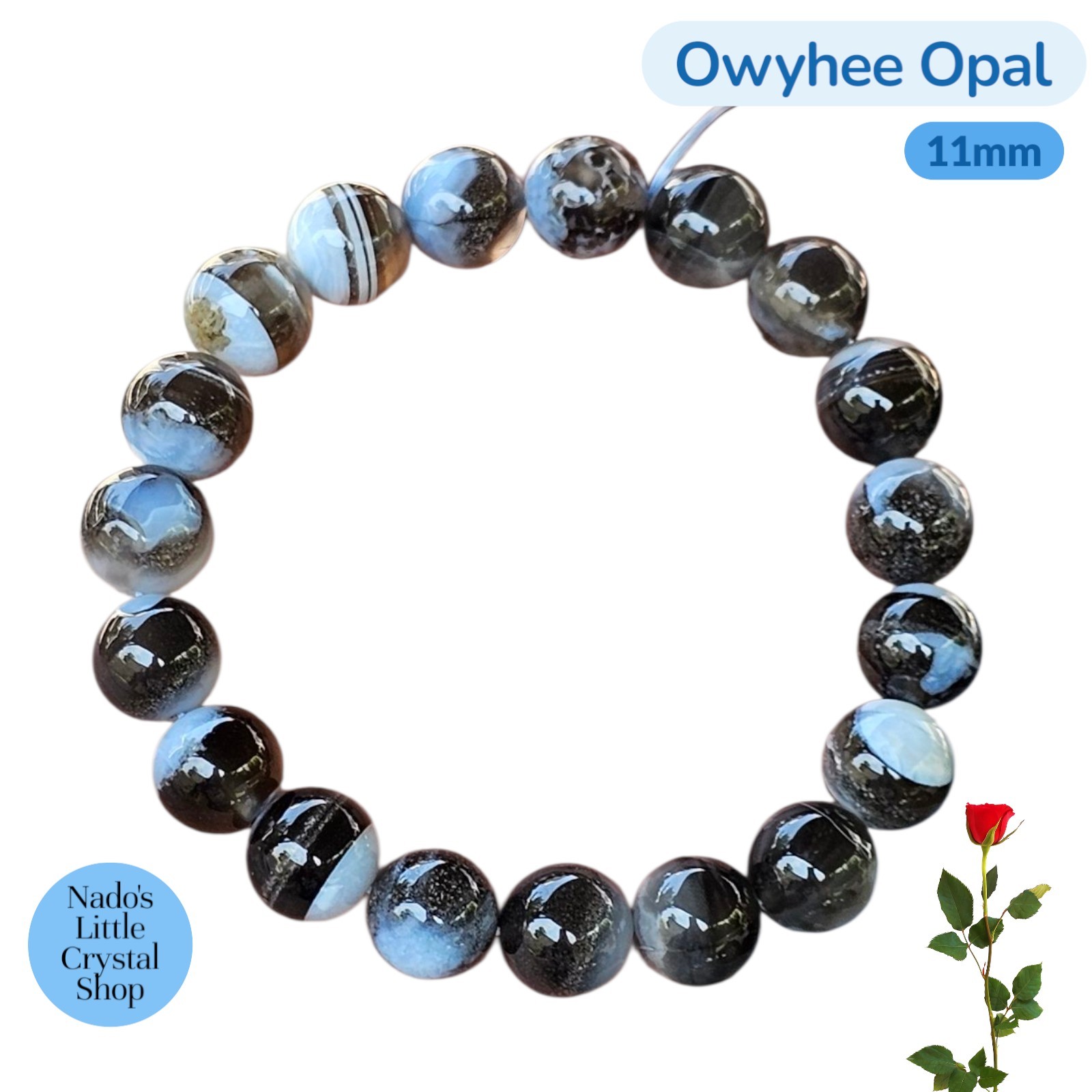 Owyhee Opal From The United States 11mm Bracelet