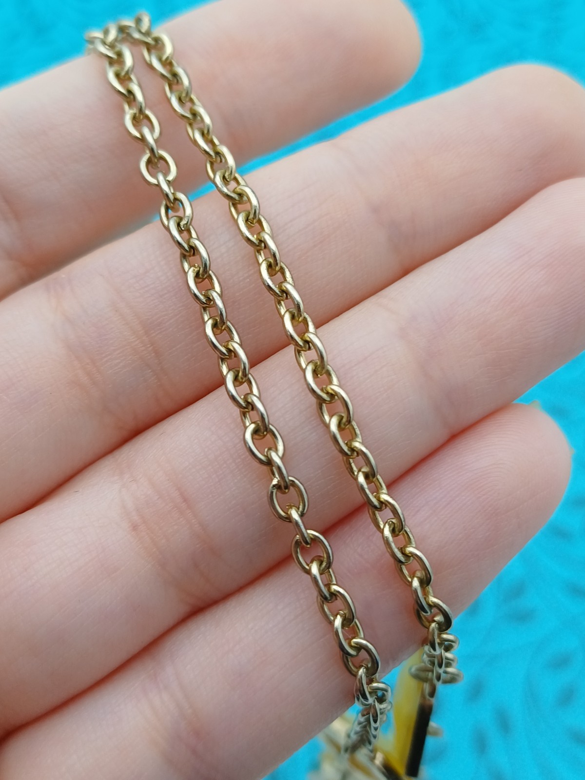 Modern Beautiful Gold Tone & Yellow Mixed Shaped Gem Y Drop Chain Necklace