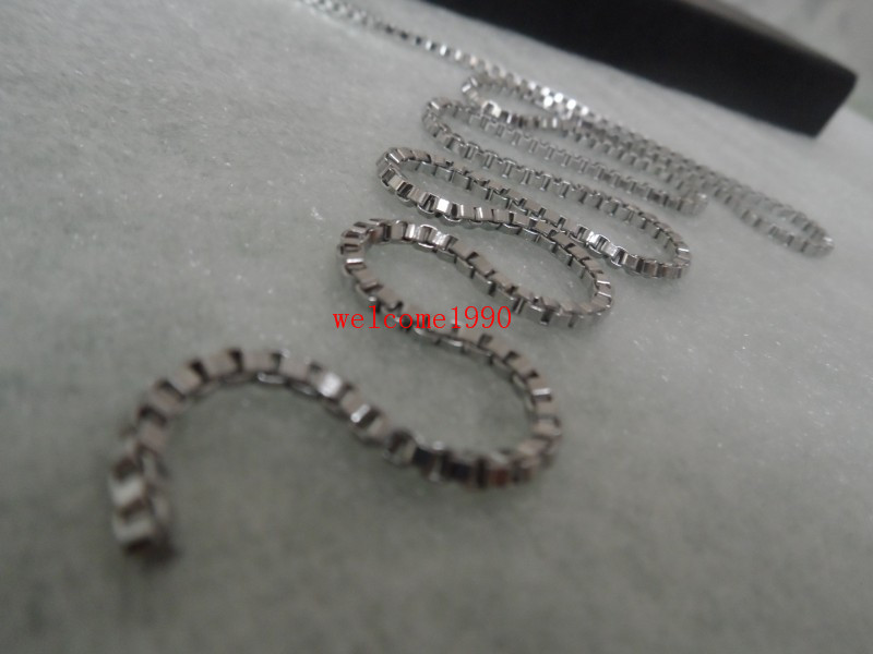 10pcs Lot in stock Stainless Steel silver Box Chain Necklace 2.4mm 24” in bulk