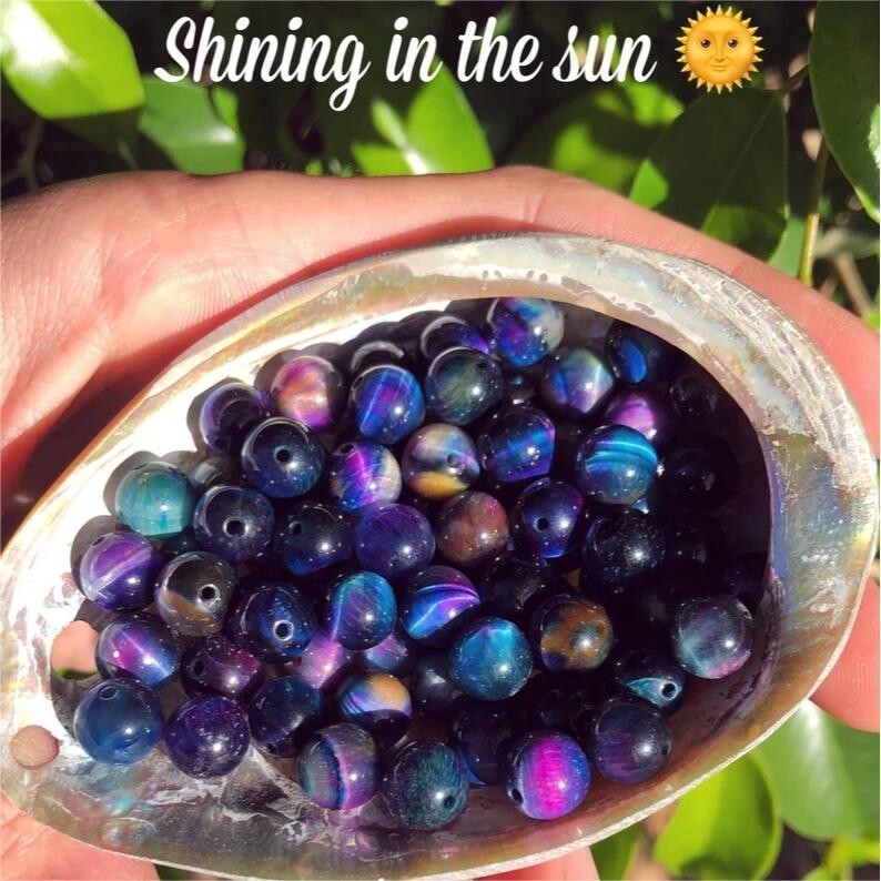 Handmade Natural Sugilite Elastic Stretch Bracelet – 8mm Round Gemstone Beads