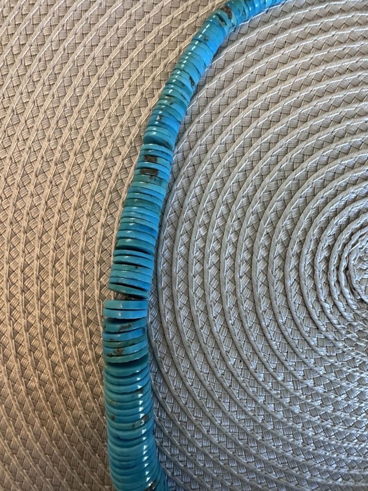 Southwestern Turquoise Graduated Disc Necklace