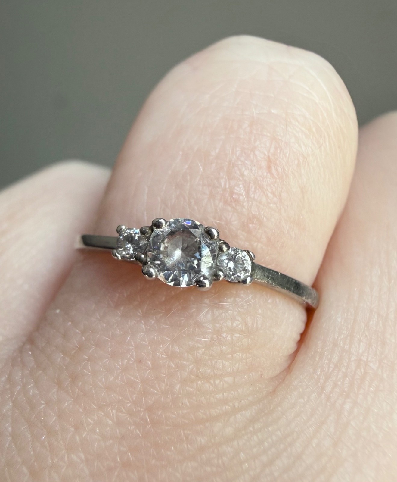 Sterling Silver ATI Cubic Zirconia CZ ring Size 7.25
