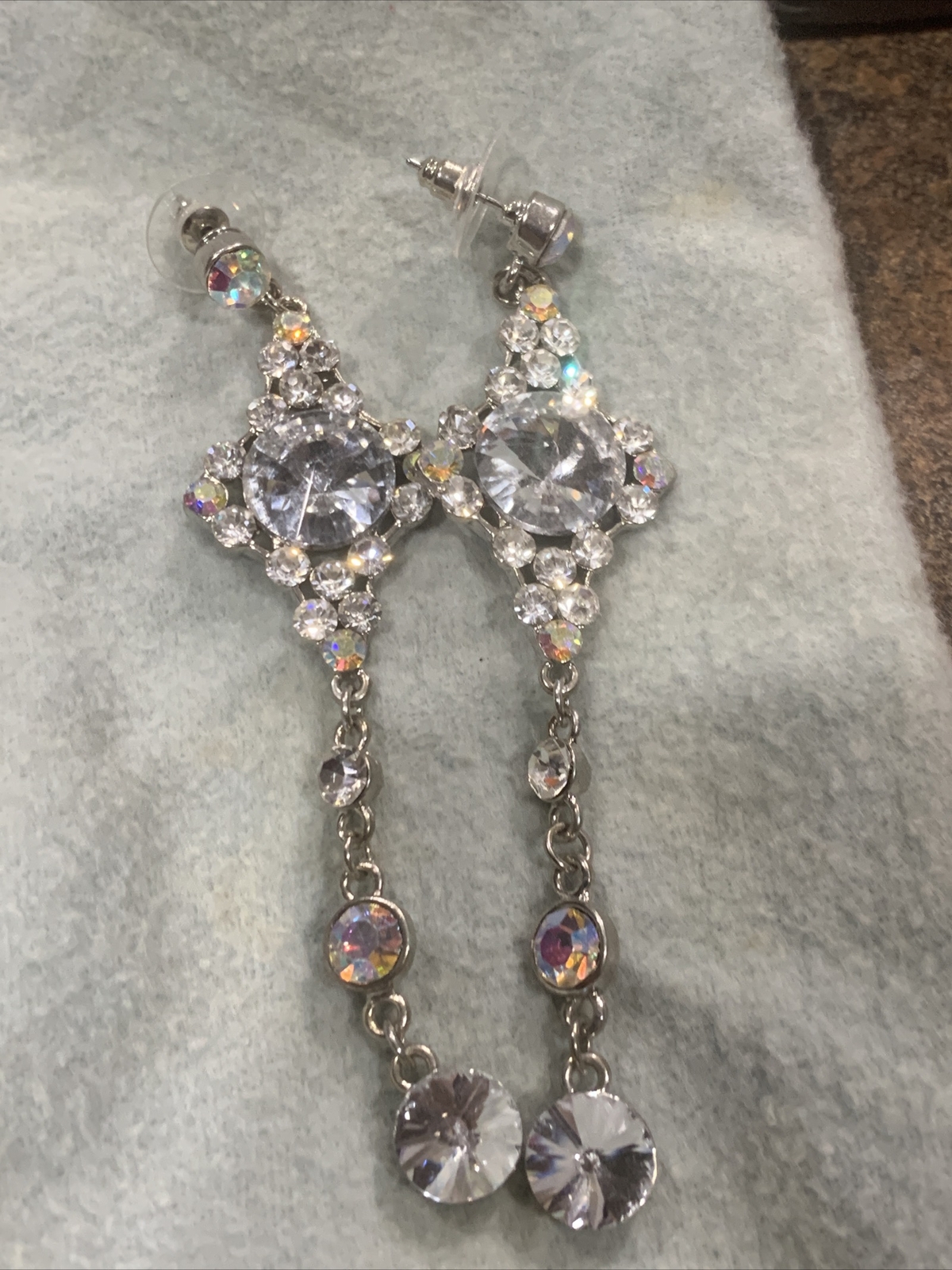 long dangle earrings blingy