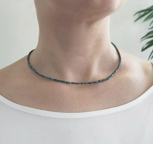 2025HOT Minimalist Azurite Malachite Dainty Choker Women Perfect Gift For Mother