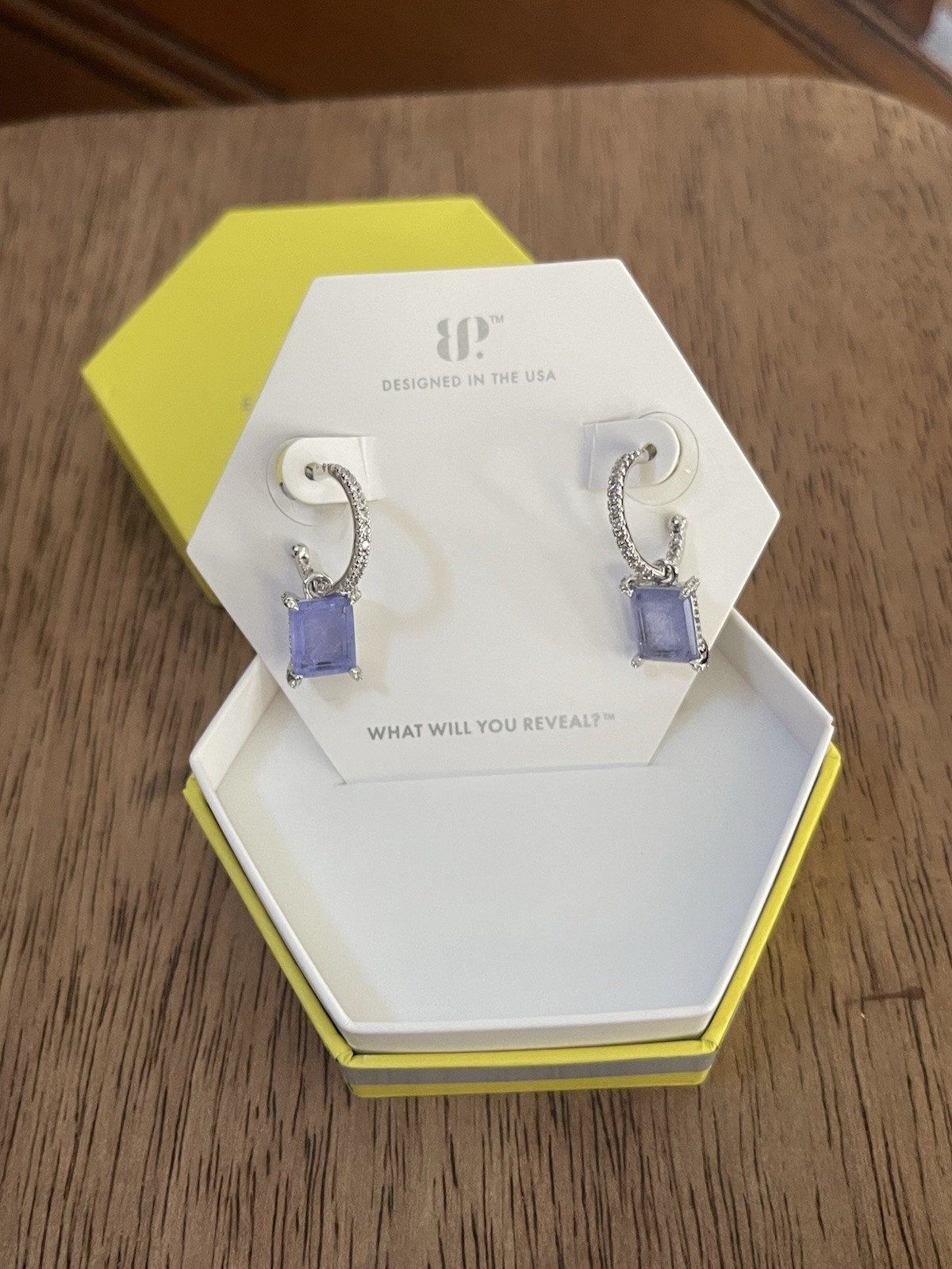 BP OG Dangle Hoop Earrings | Lets Get Away | LC Lavender Fluorite