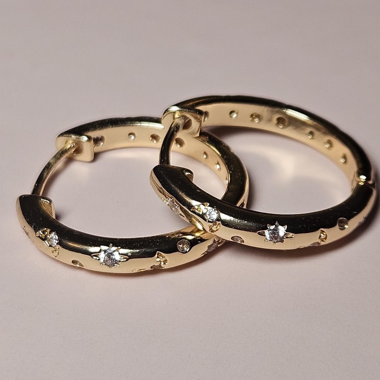 Celestial Glow Hoops – Golden Aura
