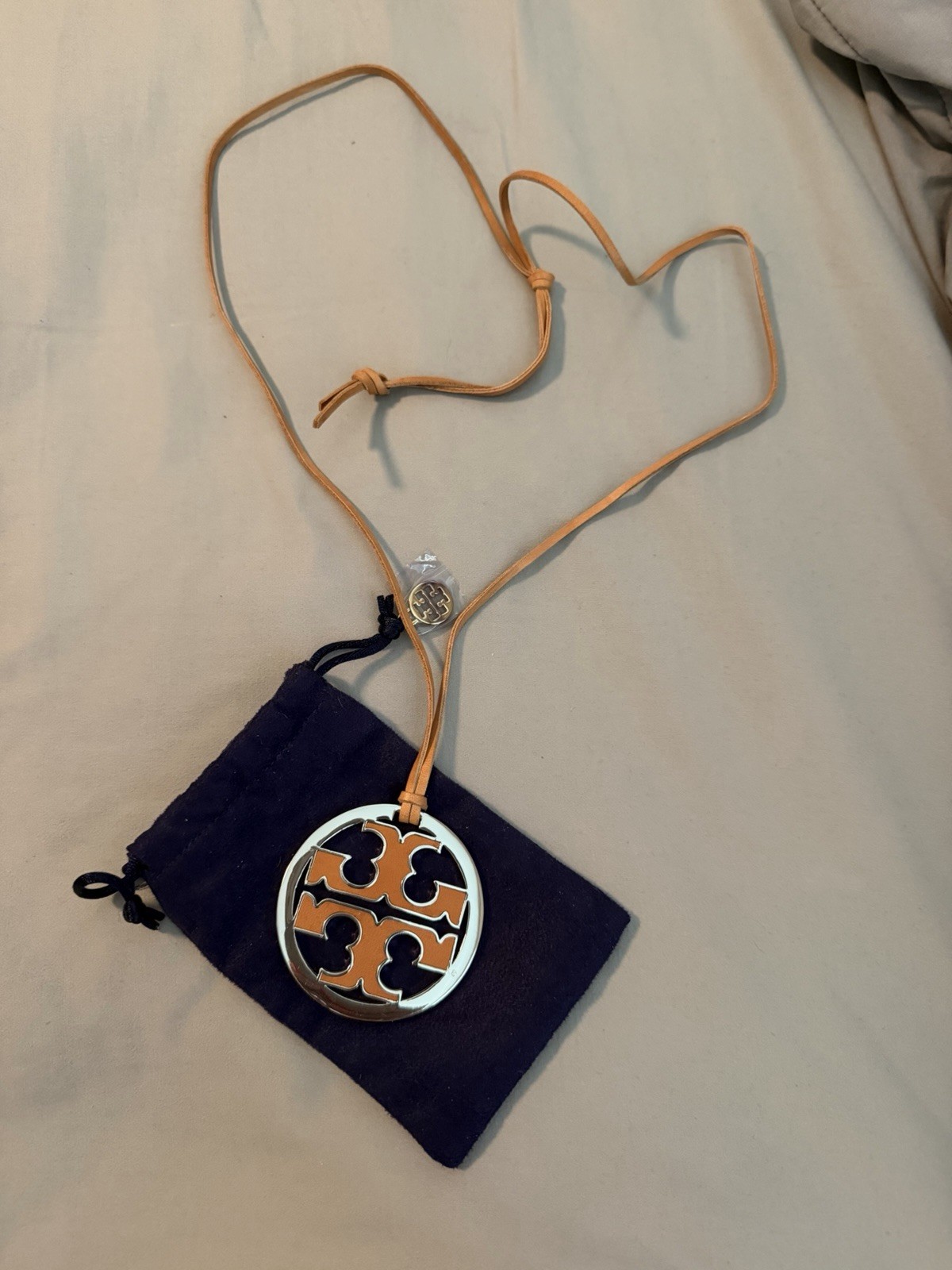 Tory Burch Miller Medallion Pendant Leather