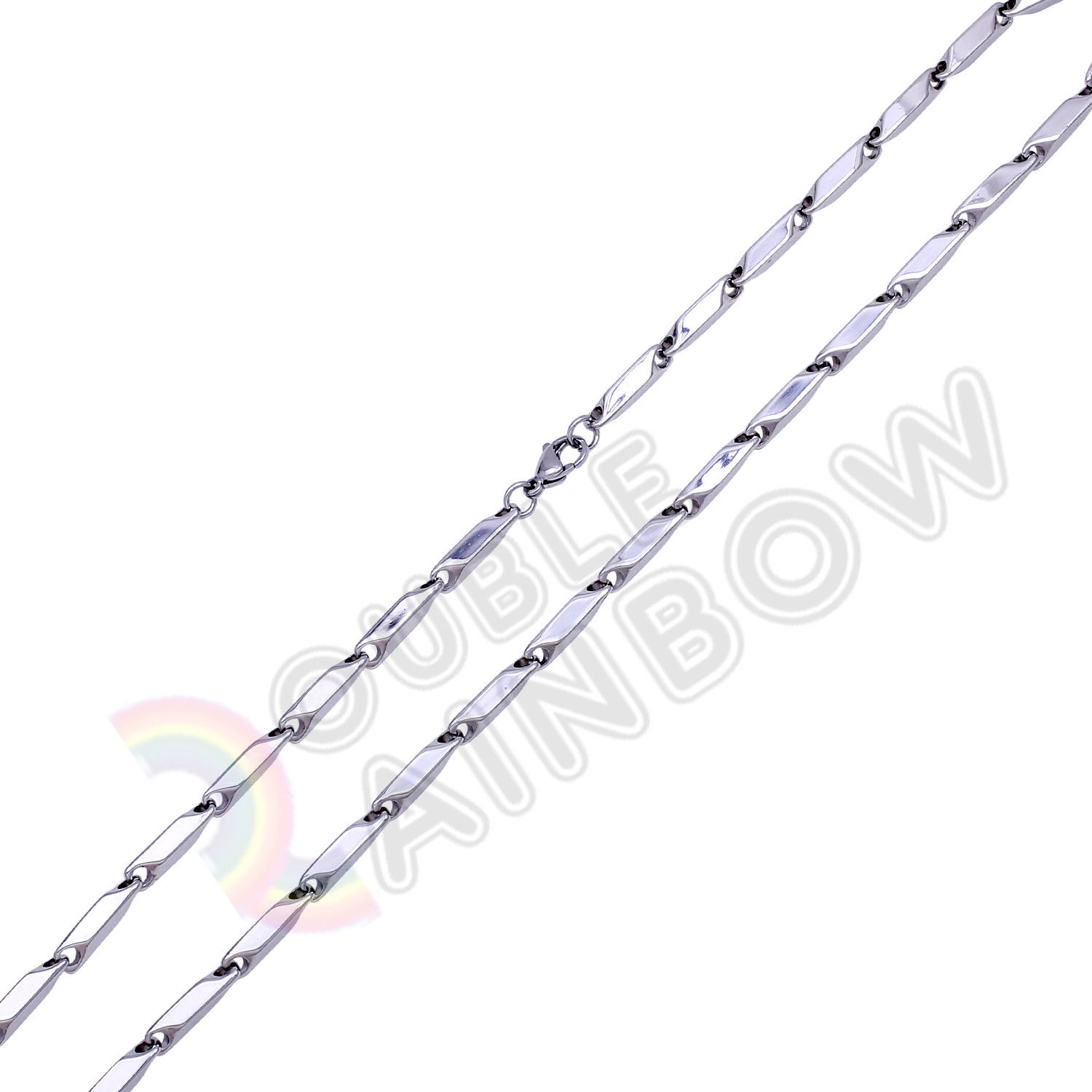 18-36″Men Stainless Steel Gold/Silver Plated 4mm Stick Link Chain*C3